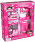 PowerTRC Kitchen Appliance Playset with Light & Sound | Kids Toy Kettle, Coffee Maker, Mixer & Accessories