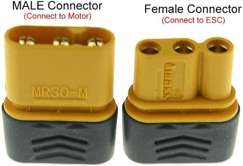 SoloGood 10 Pairs Amass MR30 Male Female Connector Plug for RC Multicopter Airplane