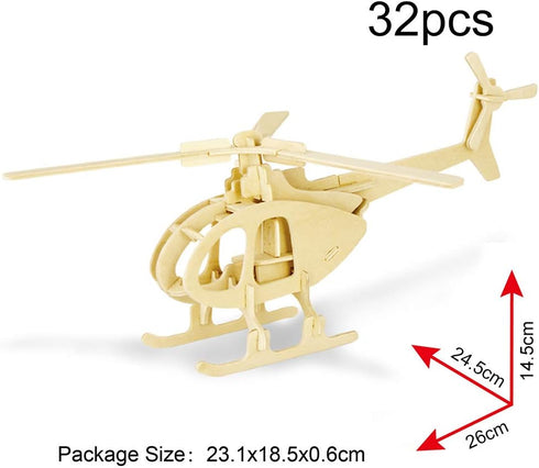 2 Packs 3D Georgie Porgy of Wooden Puzzles, DIY Models Kits for Kids, Dinosaur Animal Airplane Car Woodcraft