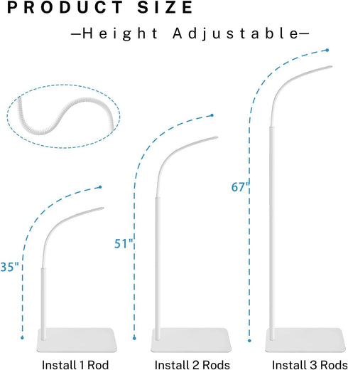 Baby Monitor Mount Floor Stand | 67" Adjustable Height Compatible with Nanit Pro, Owlet, Infant Optics DXR-8 Pro,