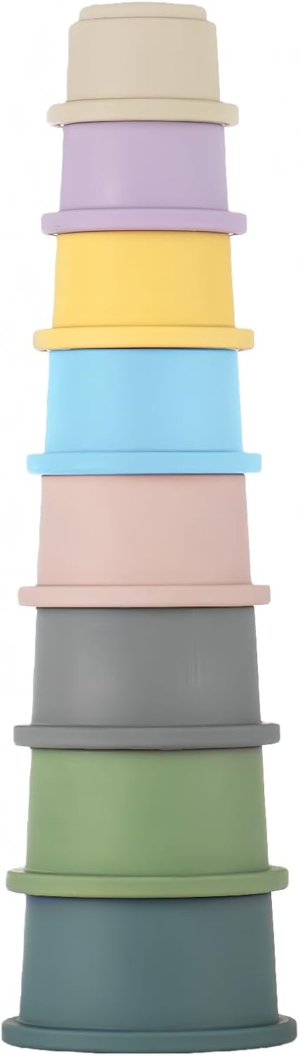 ZYFLSQ Stacking Cups Baby Toy, 8-Piece Set - Nesting Cups for Babies