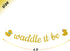 Waddle It Be Gold Glitter Duck Gender Reveal Party Banner