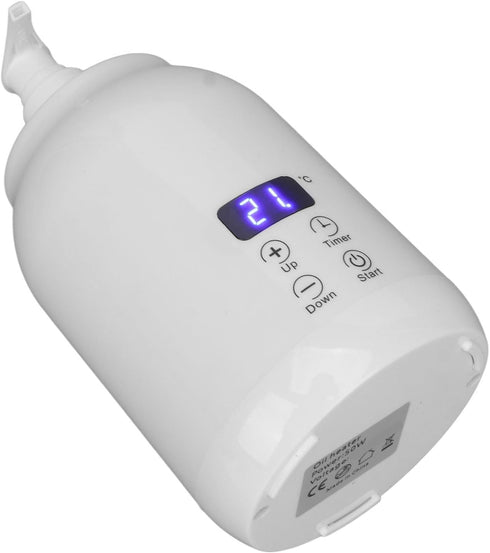 Semme Temp Control Oil Warmer,Massage Oil Heater, Portable ABS Bottle Warmer with LED Display for Essential Oil Lotion
