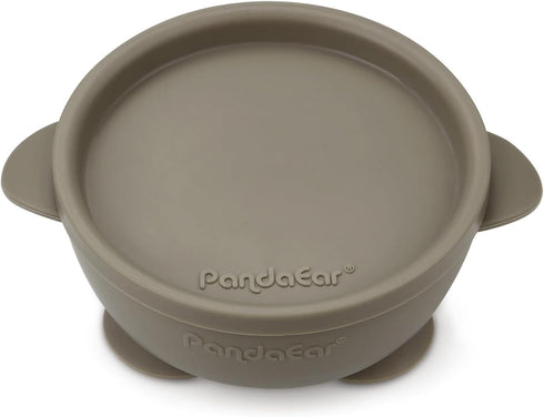 PandaEar 3 Pack Baby Suction Bowls with Lids, Leak-Proof Silicone Food Bowls for Babies, Kids, BPA-Free