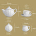Sweejar Porcelain Tea Set for Little Girls, Kitchen Toys Tea Party Set for Kids, Includes Teapot, Cup & Saucer Set of 4