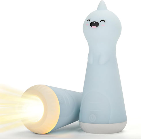 Dimmable ShaArkMango Flashlight with Night Light for Kids Rechargeable LED Nightlight Toddler Bed Room Glow in Dark