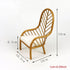 Eledoll 1:6 Dollhouse Furniture Decorative Gold Metal Chair for 12" Fashion Doll, Heavyweight