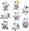 MAOMIA 8 Pcs Cow Figures Set for Kids, Animal Toys Cake Toppers, Miniature Figurines Collection for Christmas Birthday