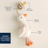 Set 0-6 Itzy Ritzy Pacifier & Lovey - Natural Rubber Paci with Stuffed Animal - Detachable Plush Goose Pacifier Holder