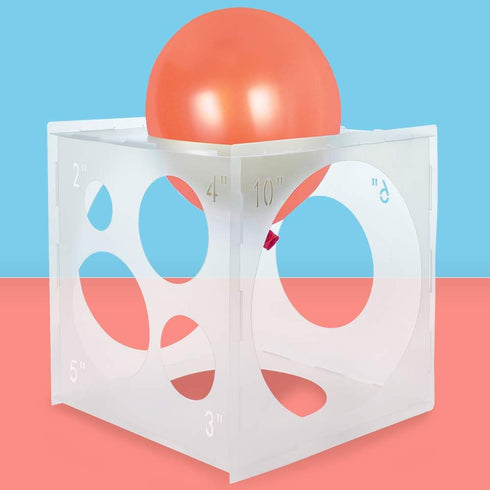 Auihiay 2-10 Inch Collapsible Plastic Balloon Sizer Box - Measurement Tool for Balloon Decorations