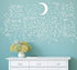 190 Gold Star Constellation Wall Decal for Kids Bedroom, Removable Outer Space Nursery Stickers, Zodiac Art Decor ZB162
