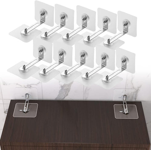 No-Drill Anti-Tip Furniture Anchors, Heavy Duty Adhesive Straps for Dresser, Bookshelf &
