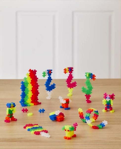 PLUS PLUS – Neon Mix - 300 Piece, Construction Building Stem/Steam Toy, Mini Puzzle Blocks for Kids
