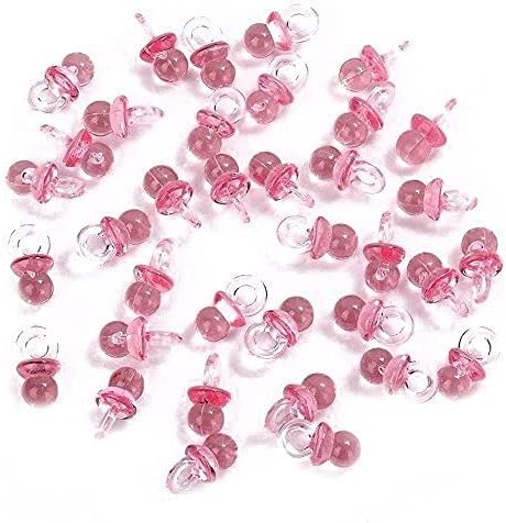 Tayarana 200 Pieces Tiny Acrylic Baby Pacifiers for Baby Shower Party Favors Filler Decorations Ice Cube Game Supplies