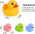 Bath Duck Toys 4Pcs Family Rubber Ducky Float & Squeak for Baby Toddlers Preschool Bathtub Shower Toy (Colorful)