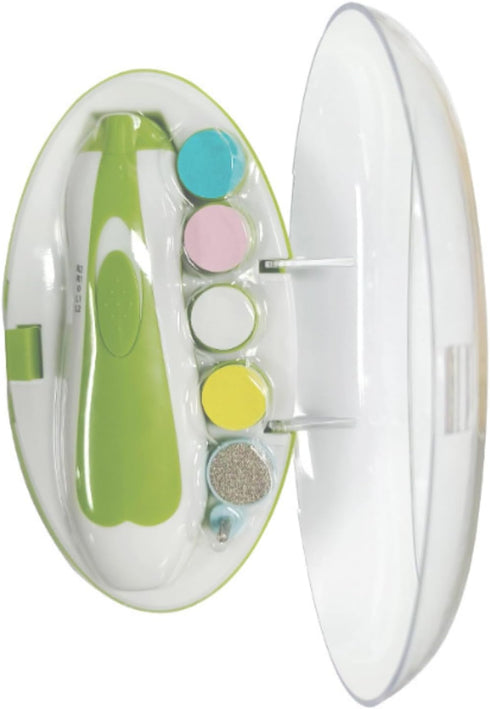 GIFTER Electric Nail Trimmer with Light Clippers File 6 Grinding Heads Whisper-Quiet for