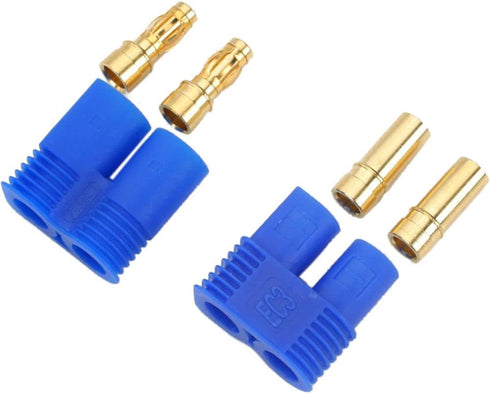 10 Sets EC3 Battery Connector Male Female Plug Adapter, RC Gold-Plated 3.5MM Bullet Banana Connector for RC ESC Motor