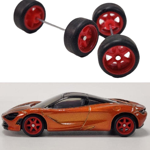 Alloy 1:64 Wheels Tires, Rubber Scale Alloy Wheels with Rubber Tires, Model Alloy and Accessories
