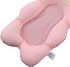 Cryfokt Baby Bath Pad, Non Slip Newborn Bathtub Mat Adjustable Bath Pillow Soft Fabric Cartoon Shaped Floating Bath