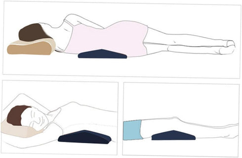 MAGICLULU Lumbar Support Pillow for Pregnant Women Memory Foam Back Pillow for Sleeping Travel and Waist Support Wedge
