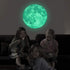 Glow in The Dark Moon Wall Decals 30cm Luminous Art Sticker for Kids Bedroom, Removable Adhesive