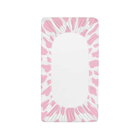 Cow Baby Changing Pad Cover Waterproof Cradle Sheets Infant/Toddler Cozy Breathable Universal Tray Table Mat Stretchy Lightweight Sheet Crib Mat