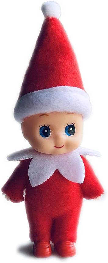 WULEEUPER Tiny Baby Elf Doll, Christmas Miniature Decoration, Newborn Gift with Feet and Shoes