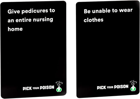 PICK YOUR POISON Party Game - AFTER DARK Expansion with 100 New Cards for Adult Game Night
