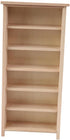 1:12 Scale Dollhouse Bookshelf, Doll House Model Storage Cabinet Wooden Miniature Bookcase Unfinished for Mini Book