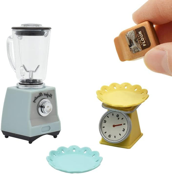 iLAND Miniature Dollhouse Accessories on 1:12 Scale, Dollhouse Kitchen Accessories of Mini