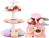 Food Pretend Play Toy Set, Sweet Treats 3-Tier Colorful Cookies Desserts Tower for Kids