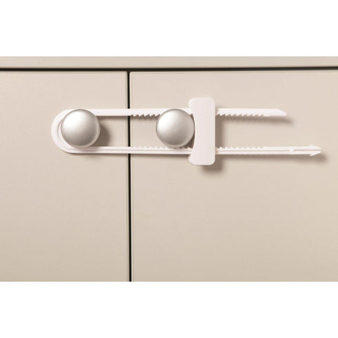 Dreambaby Sliding Cabinet Locks - Child Proof Latches, 6 Pack, White, Model L715