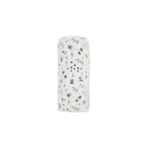 Little Unicorn – Garden Bees Cotton Muslin Swaddle Blanket | Single | 100% Cotton | Super Soft | Newborns and Infants | Large 47” x 47” | Machine Washable by Little Unicorn