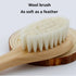 TIKMNO 2-pcs Natural Goat Hair Baby Hair Brush - Hypoallergenic & Soft Wooden Handle for Delicate Scalp Massage