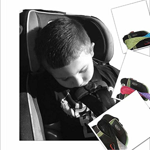 NoNods.com NoNods Car Seat Pillow Head Band REVERSIBLE BLACK/GREY