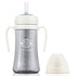 GROSMIMI Spill Proof Magic Sippy Cup with Straw and Handle for Baby and Toddlers, Customizable, BPA Free 10 oz (White)