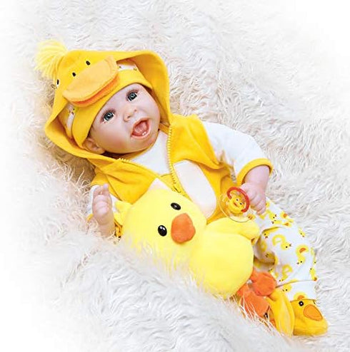18 inch 16-18 inch Reborn Baby Girl Dolls Clothes Yellow Duck Outfits Accesories for Reborns Doll Newborn Baby Girl