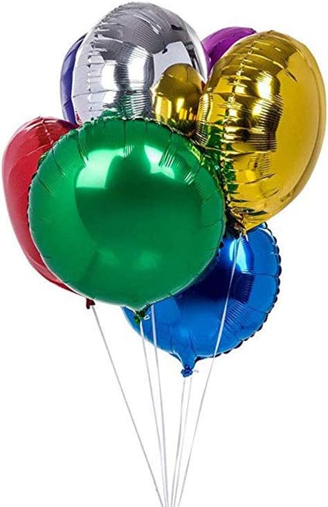 20pcs 18 inch Round Balloons, Mixed Color Foil Helium Balloons for Wedding Birthday Baby Shower Party Decor