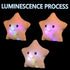 Creative Twinkle Glowing Stars Shape Plush Throw Pillow, LED Night Light Pillow Cushions for Kids, Christmas (Pink)
