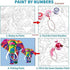 Elftoyer Paint by Numbers for Kids & Adults, DIY Canvas Painting Gift Kits, Colorful Elephants 16 x 20 inch