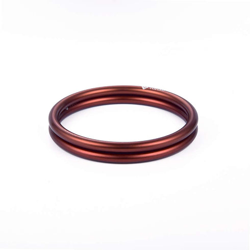 TOPIND 3" Large Size Aluminium Baby Sling Rings, 2 pcs for Baby Carriers & Slings (Brown)