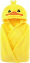 Toddler Baby Bath Towel with Hood 27.5"X55" Ultra Absorbent Soft Bathrobe Blanket,