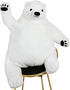 Djungelskog Bear Giant Simulation Plush Doll, 31.5 in/80 cm White Polar Bear, Huge Cuddly Teddy for Home Decoration