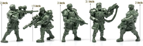 Fantasy Creature Mini Action Figure Playset - Polar Guardsmen 5 pcs Fantasy Figures, 2 inch 1/32 Scale