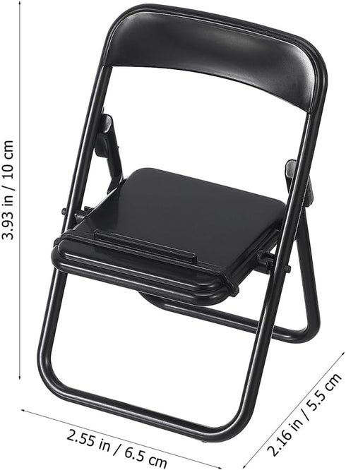 12pcs Gadpiparty Mini Chairs for Crafts, Mini Folding Chair, Action Figure Accessories Phone Holder Stand Doll