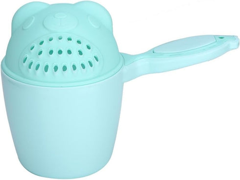 Baby Shampoo Rinse Cup, Cute Bear Shape Shower Water Scoop, Green, Children's Bathroom Accessories