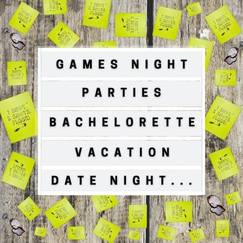 Drinking Card Games for Adults - 150 Cards & 6 Categories for Game Night, College Parties, and Bachelorette Parties