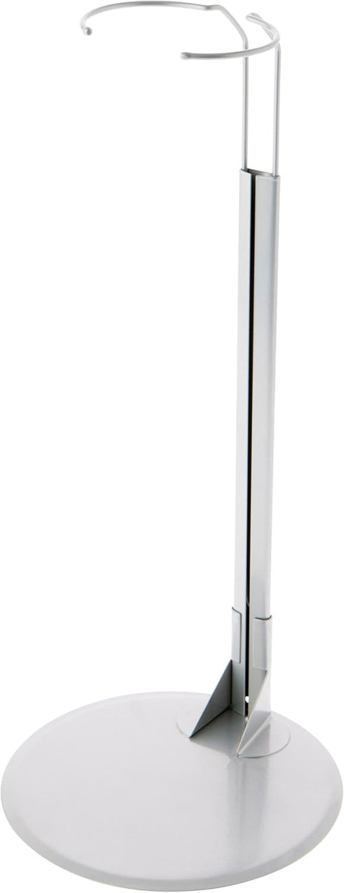 Plymor DSP-15S Silver Adjustable Doll Stand, fits 25 to 34 inch Dolls, Waist 3.75 to 5 inches Wide, 11 to 13 inches