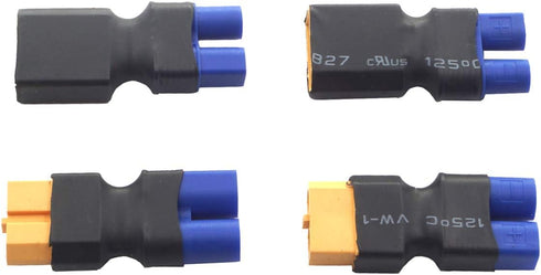 2 Pair ShareGoo RC XT60 to EC3 Plug Adapter Connector for RC FPV Drone Car Battery Charger