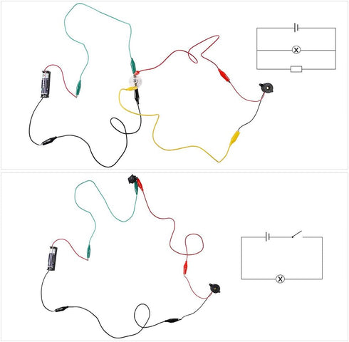 Sntieecr Electric Circuit Motor Kit, Dc Motor Kit with Small Electric Motor, Electric Circuit Kit for Kids, Educational